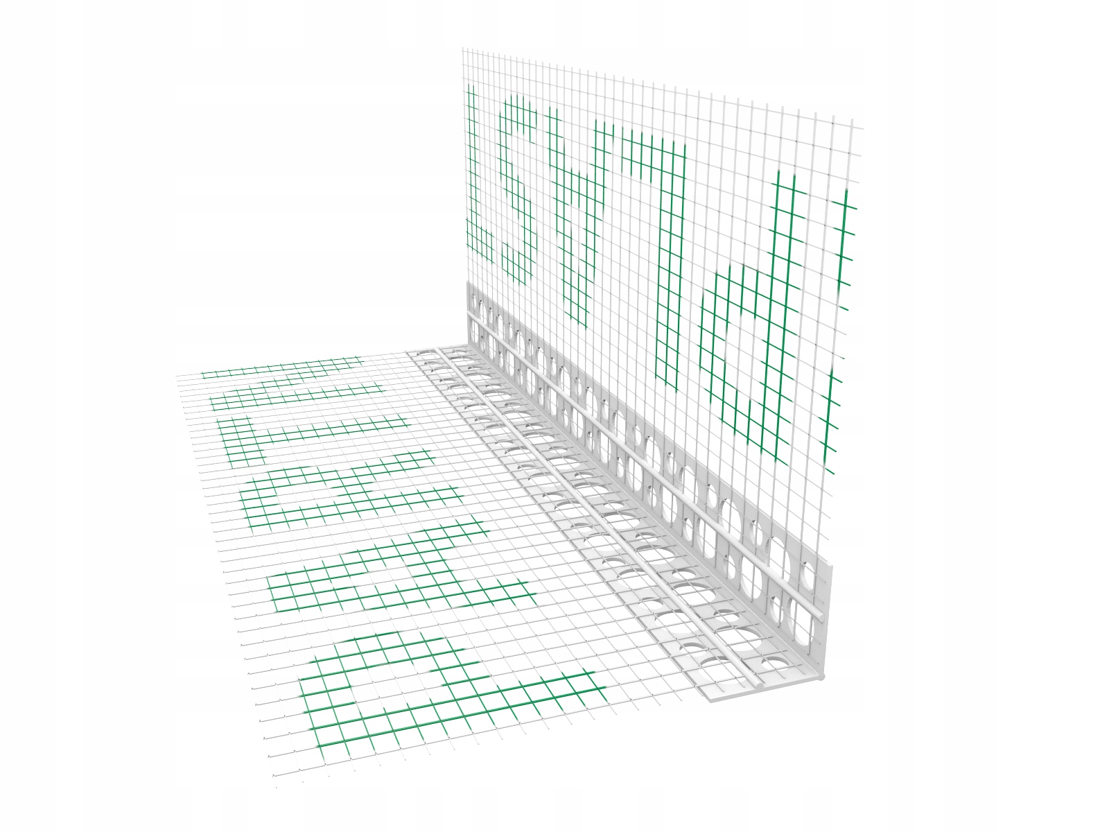 NAROŻNIK PCV LISTWA PVC Z SIATKĄ 2,5 mb styropian