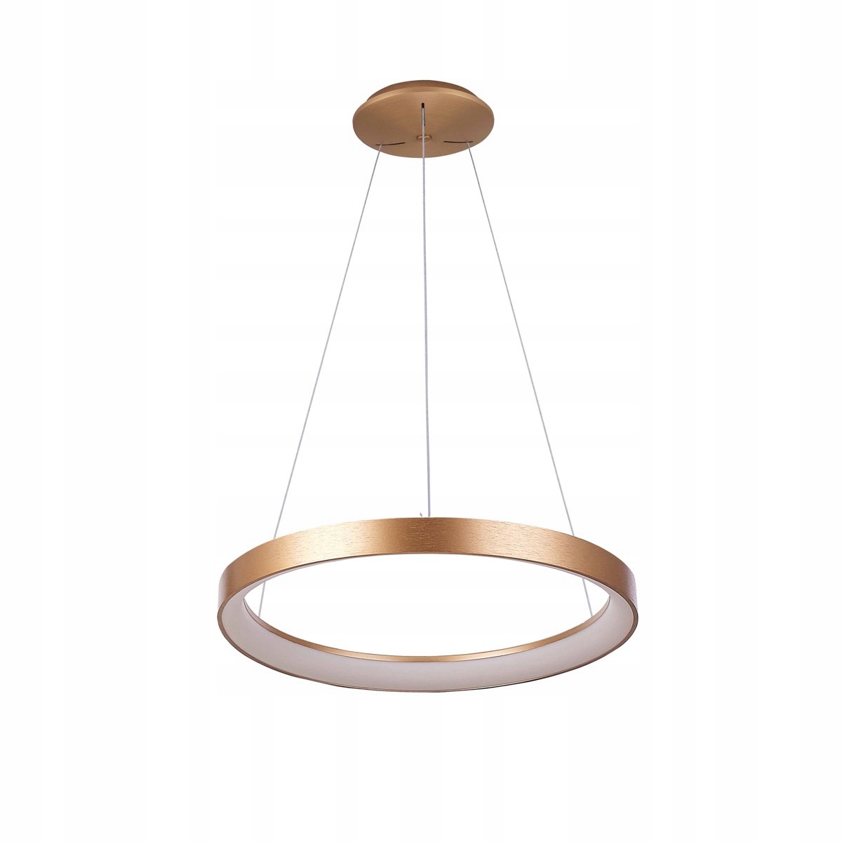 Vico, Moderná zlatá závesná Led lampa, Ring, 3000K/4000K 48W, 58 cm