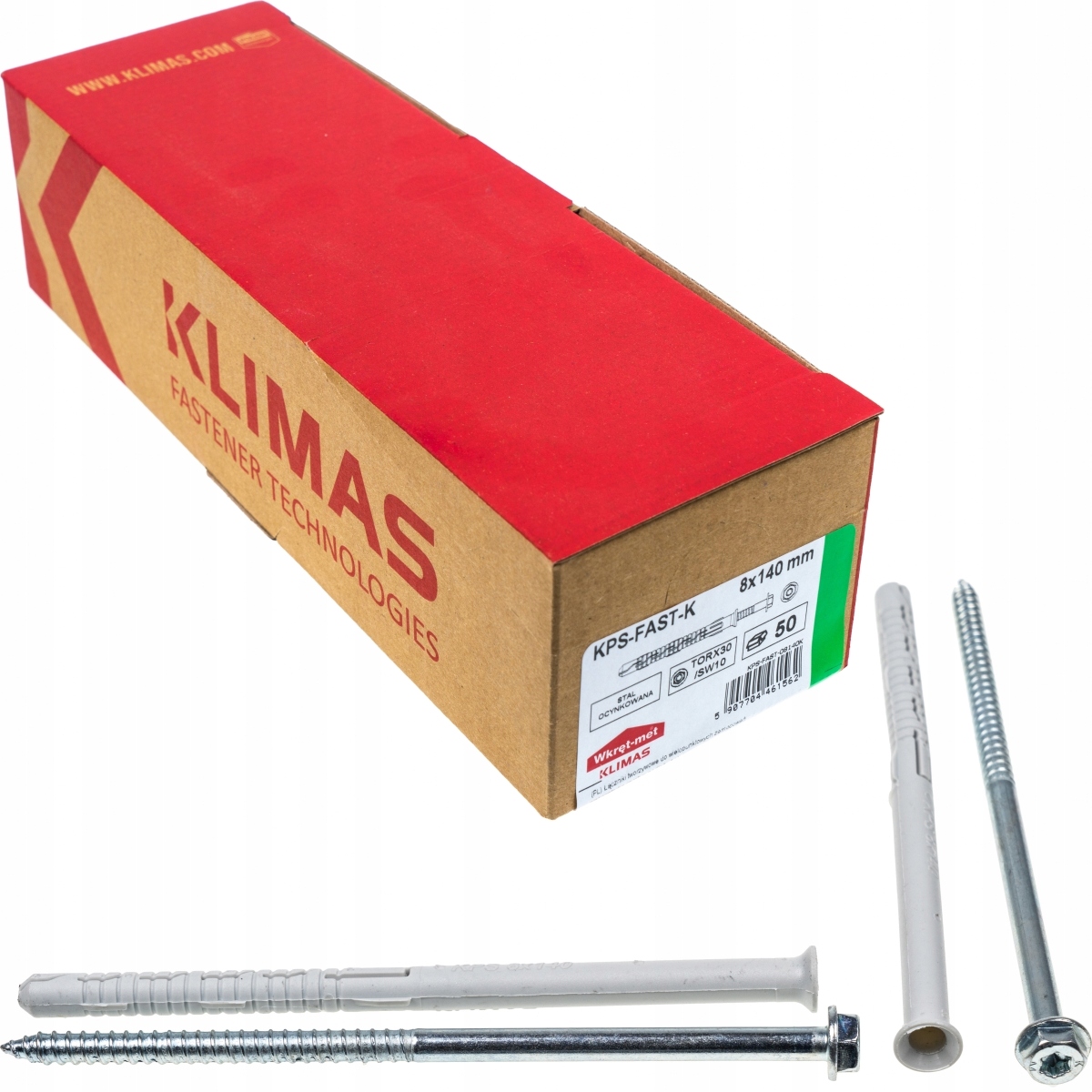 

Kołek ramowy rozporowy 8x140 Klucz+tx torx 50szt