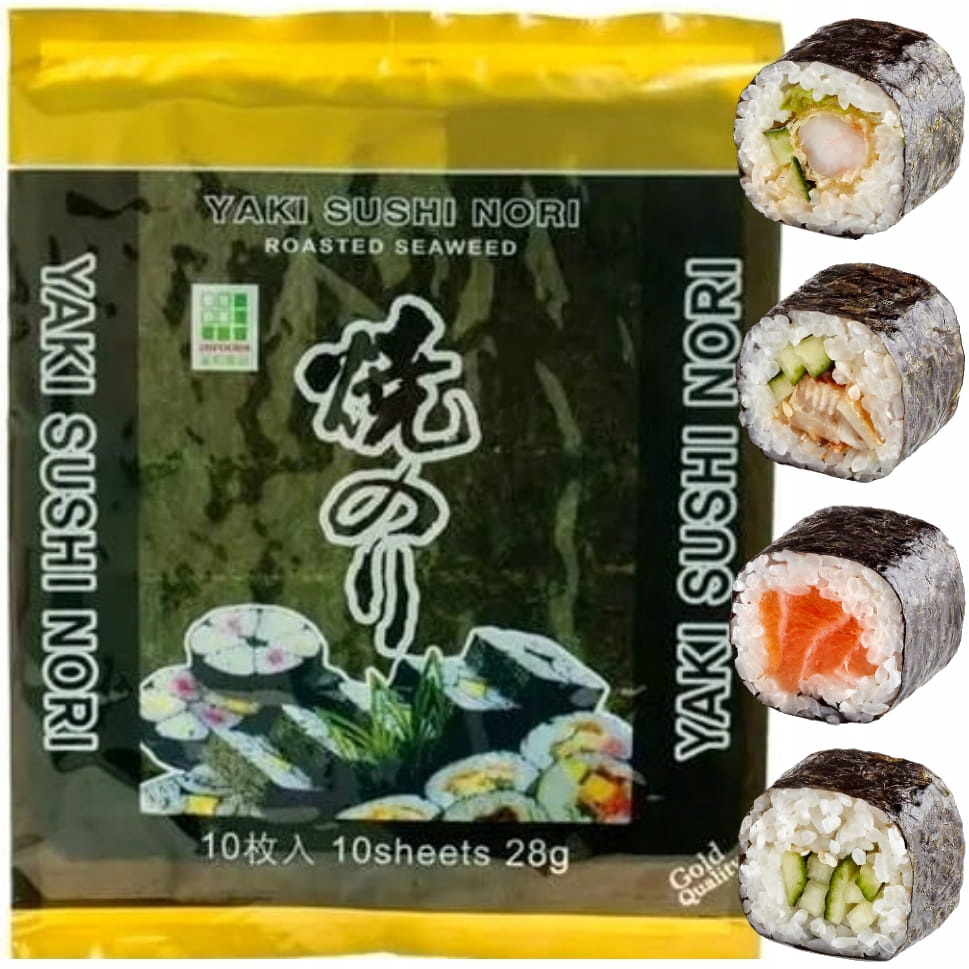 

Wodorosty Algi Glony Nori Gold Do Sushi 10 Sztuk