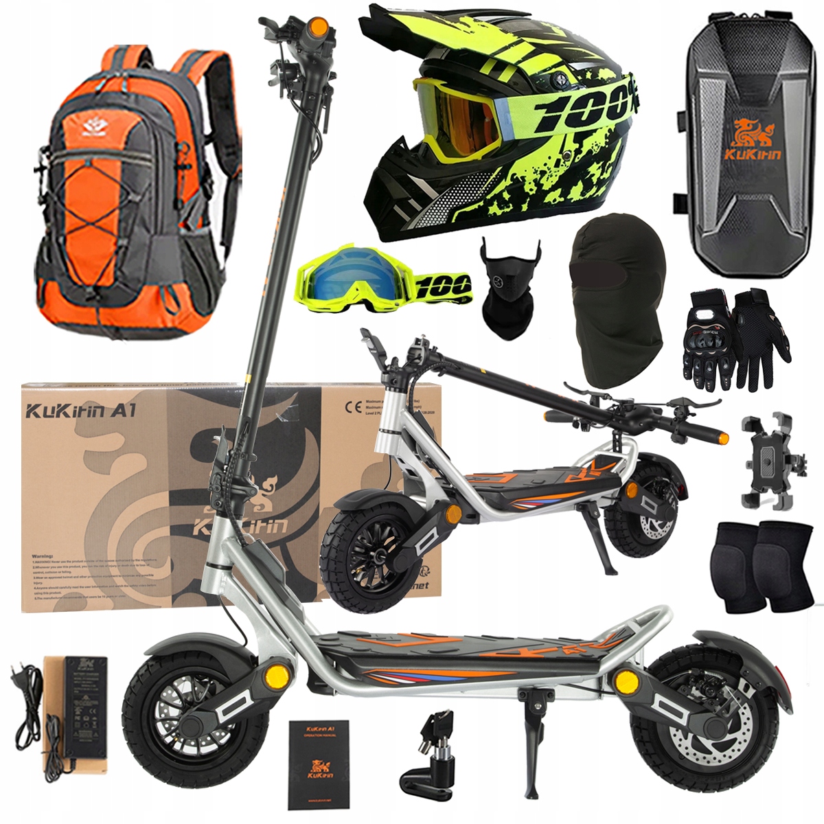 Kukirin A1 2025 Nowy składane pojazdy elektryczne 1000W 45KM/H 48V 13Ah 10"