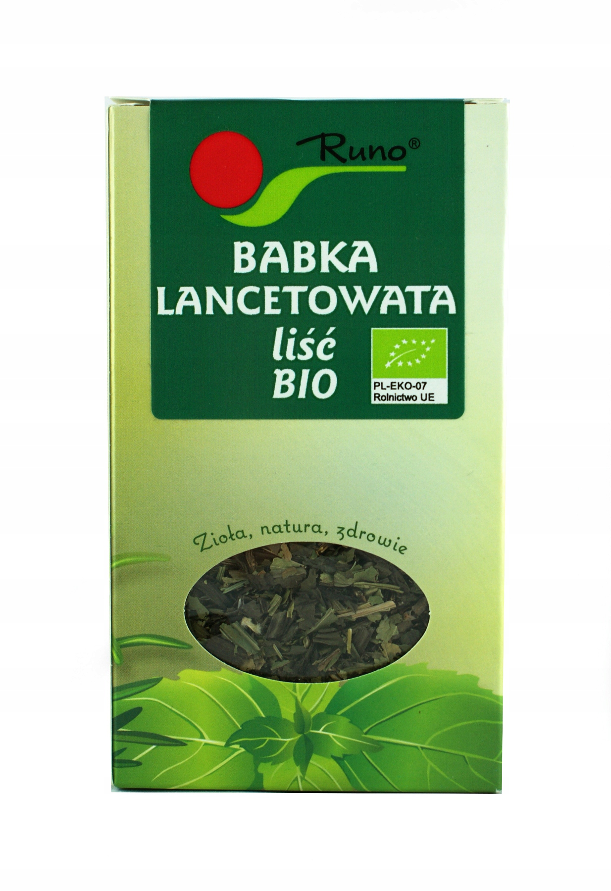 

Babka lancetowata liść Bio 50g Runo Certyfikat Eko