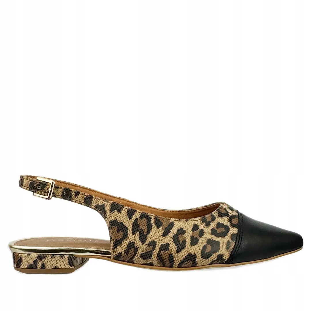 Dámské sandály Exquisite 1576/1 panterka černá 37, Hnědá