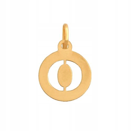 Přívěsek zlatý O ryzost 585 klasická forma Kolečko vyřezané iniciály