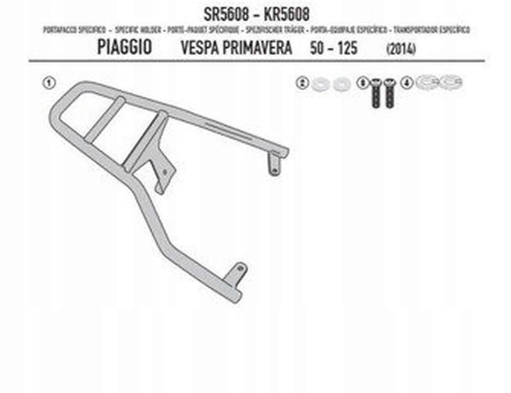 Kappa Rošt Centrálneho Kufra Piaggio Vespa Primavera 50-125-150 (14-19),