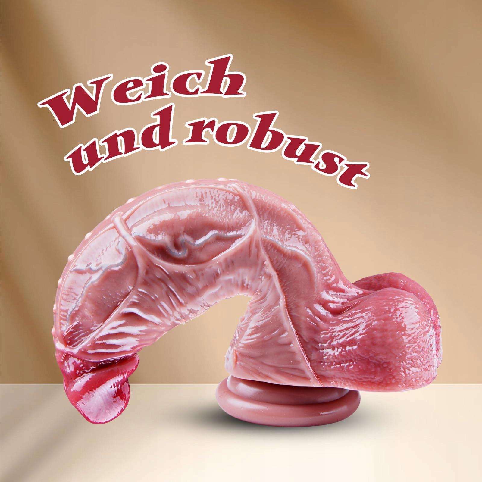 ANFÄNGER Silikonowy Realistyczny Dildo 14 cm Z Silnym Przyssawką — miniatura 2