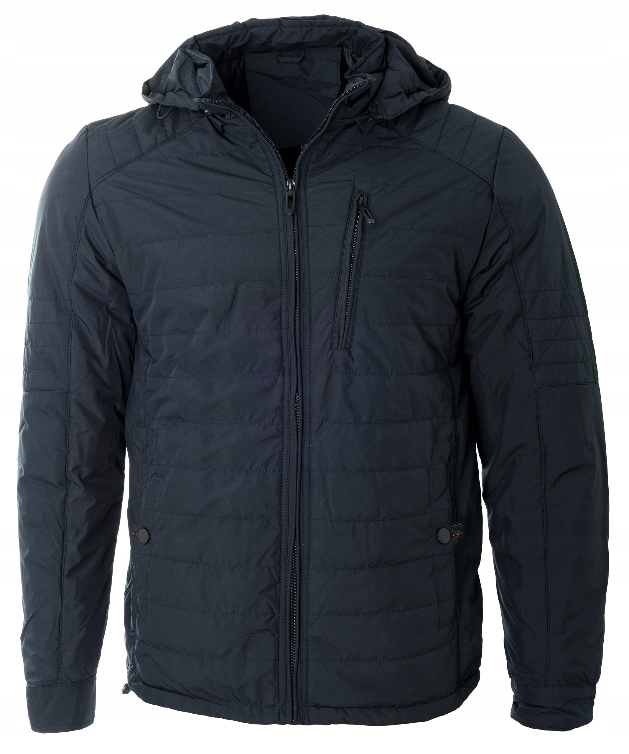 Pánská Tmavě Modrá Klasická Bunda S Kapucí A Odnímatelnou Jarní Vel. 56 3XL