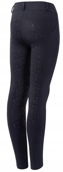 Bryczesy dziecięce zpełnym lejem silikonowym Horze Dea navy 146/152cm