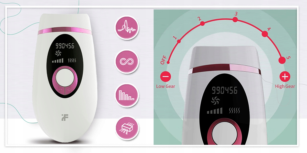 inFace DEPILATOR IPL DO CIAŁA + peeling do twarzy Sposób depilacji impuls światła
