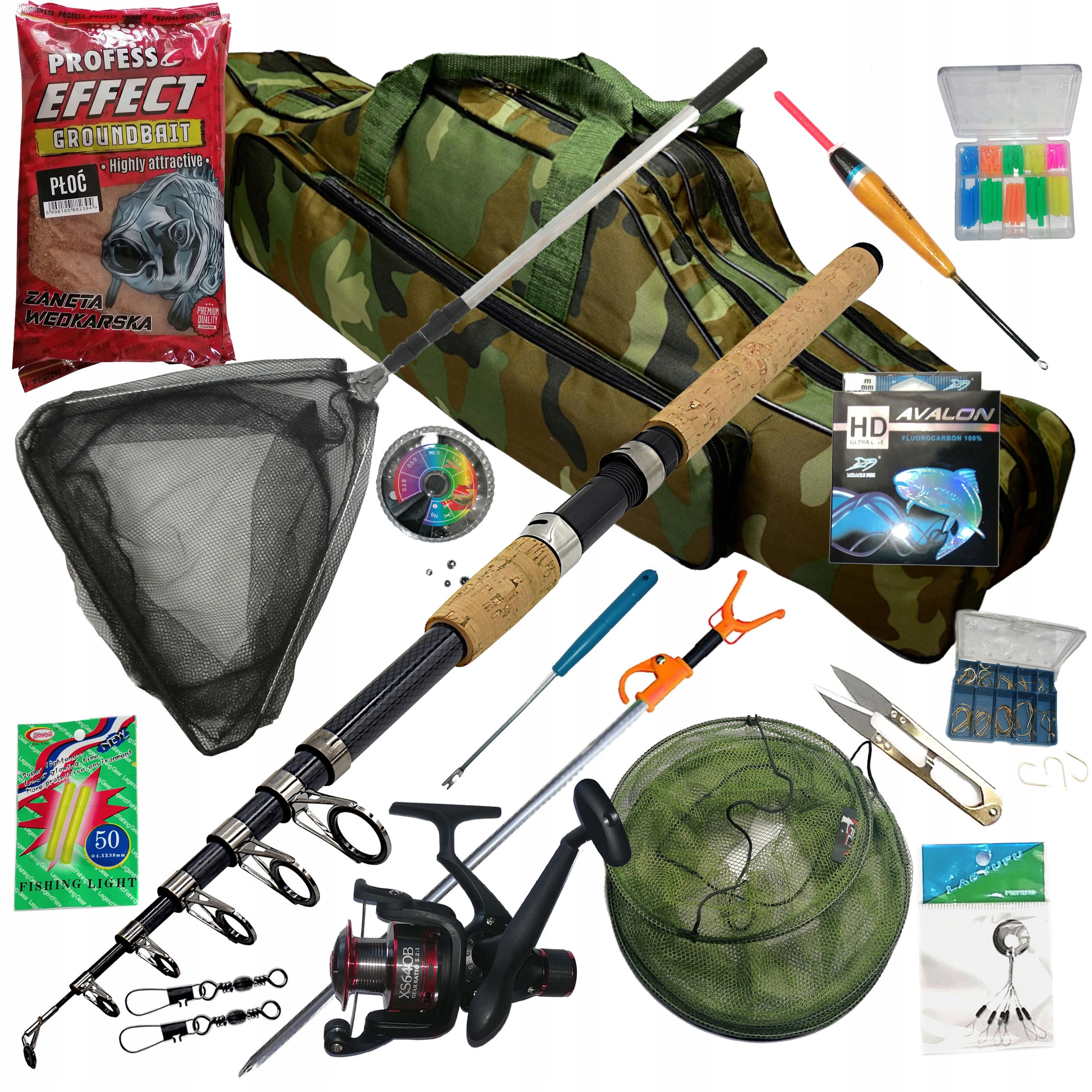 Rybářská sada Wedka naviják Płoć Spławik