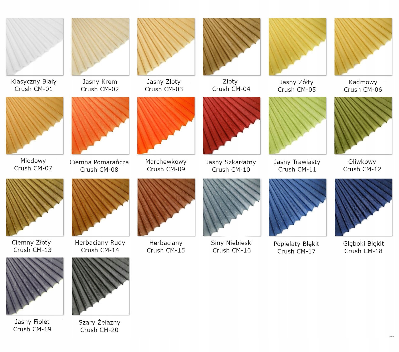 Roleta Dachowa Plisowana 80 x 100cm - Różne Kolory Marka inna