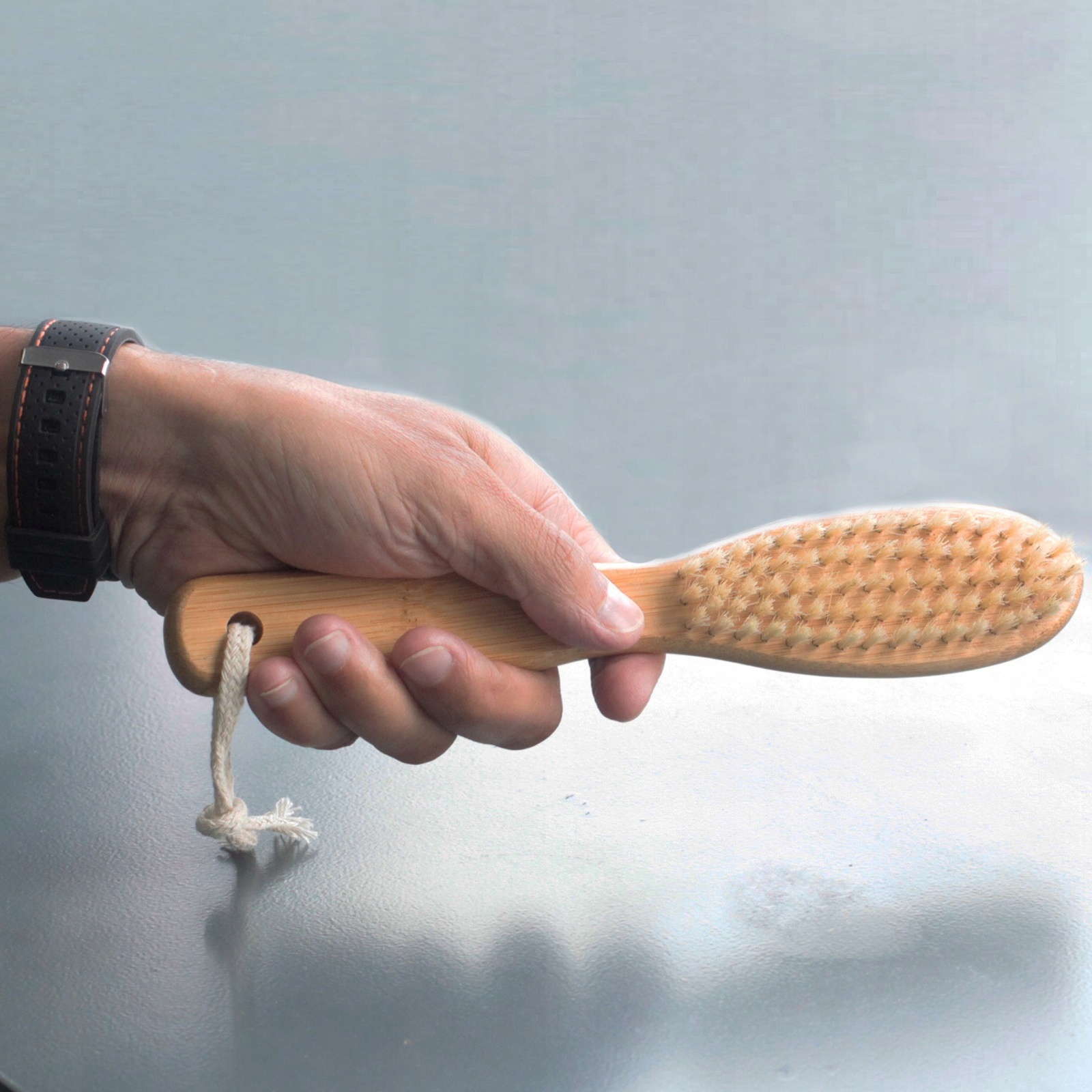 Szczotka naturalna KARTACZ do brody długa rączka Stan opakowania oryginalne