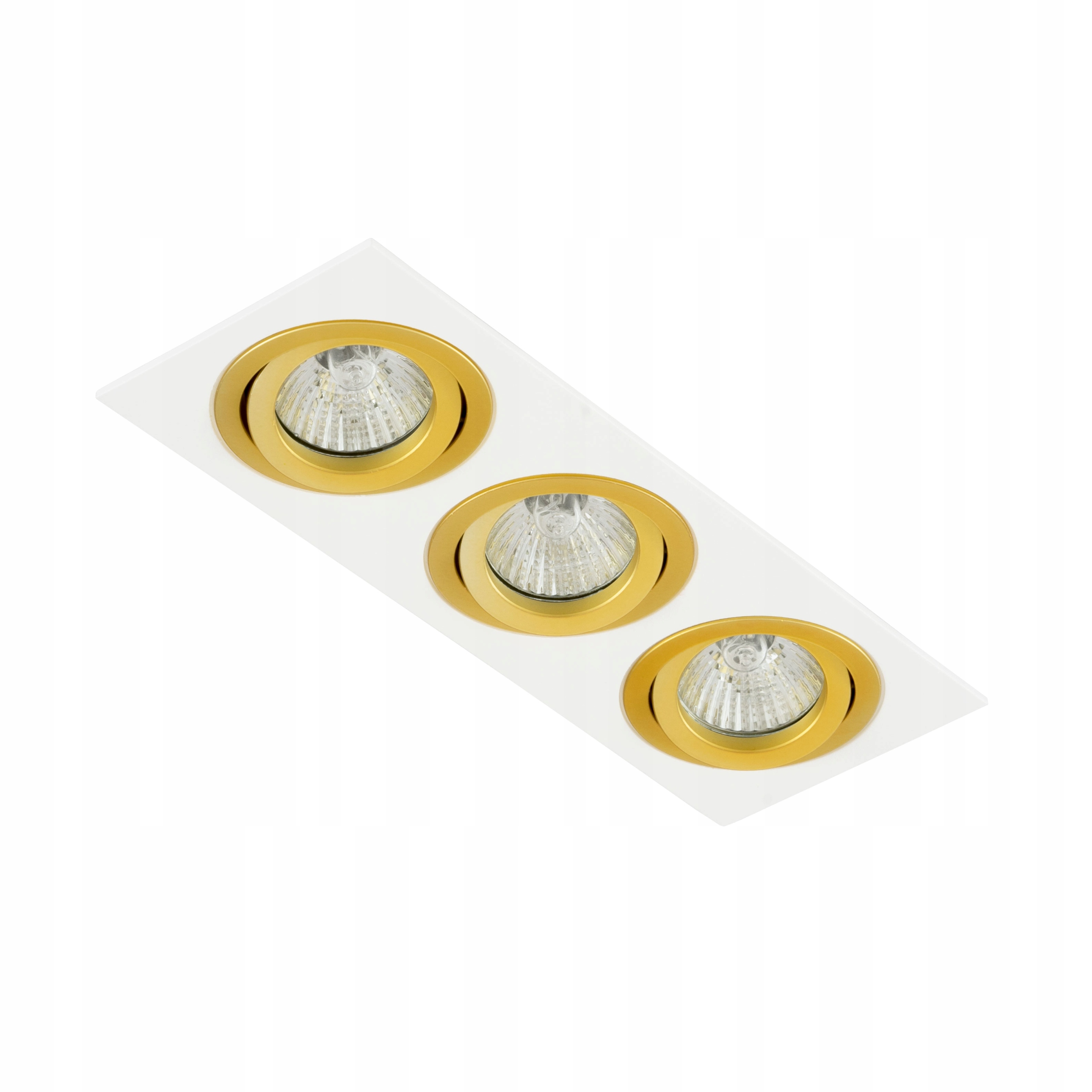 Trojitá Pohyblivá Objímka GU10 MR16 Bílá Zlatá