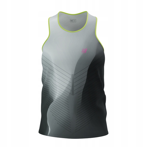 Compressport Koszulka biegowa damska Performance Singlet black/white M
