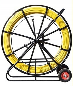 Preťahovacie Pero Lanko na ťahanie káblov Vlákno Ø 6 mm 100 m na stojane s kolieskami