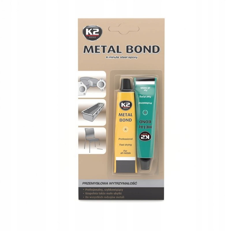 

K2 Metal Bond Dwuskładnikowy klej do metalu B116