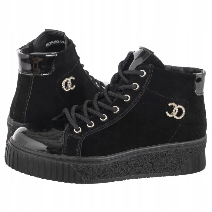 Boty Kotníkové Boty na platformě Dámské Filippo Černé DBT6483/24 Black