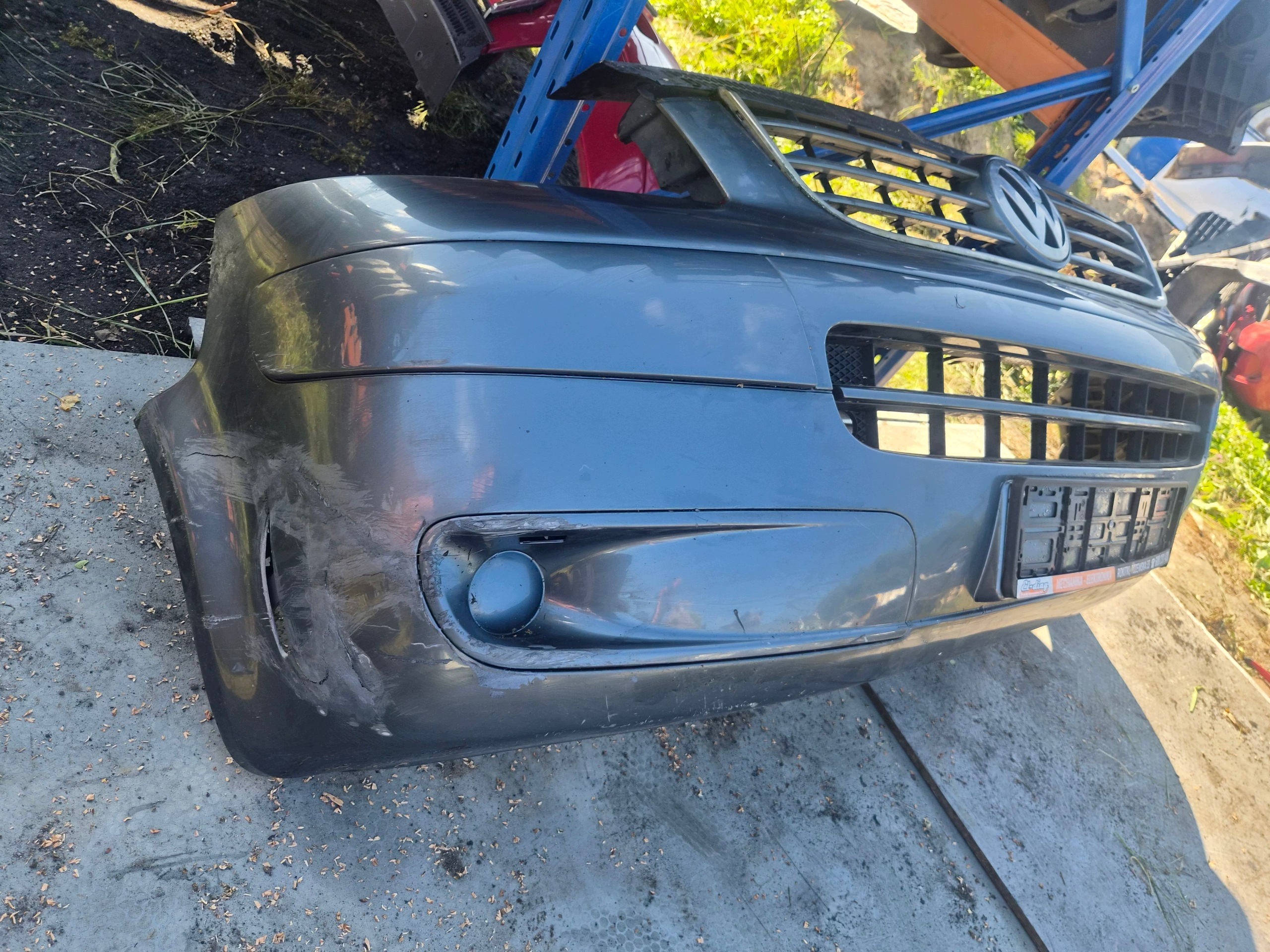 VW T5 front bumper front Caravelle Multivan grey LD7U
