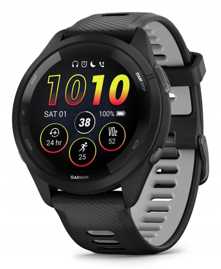 Garmin Forerunner 265 Amoled 46mm czarny zegarek sportowy 010-02810-10