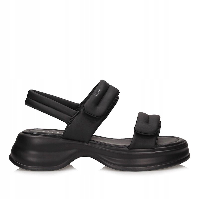 Černé stylové dámské sandály na platformě Goe pro boty RR2N4130