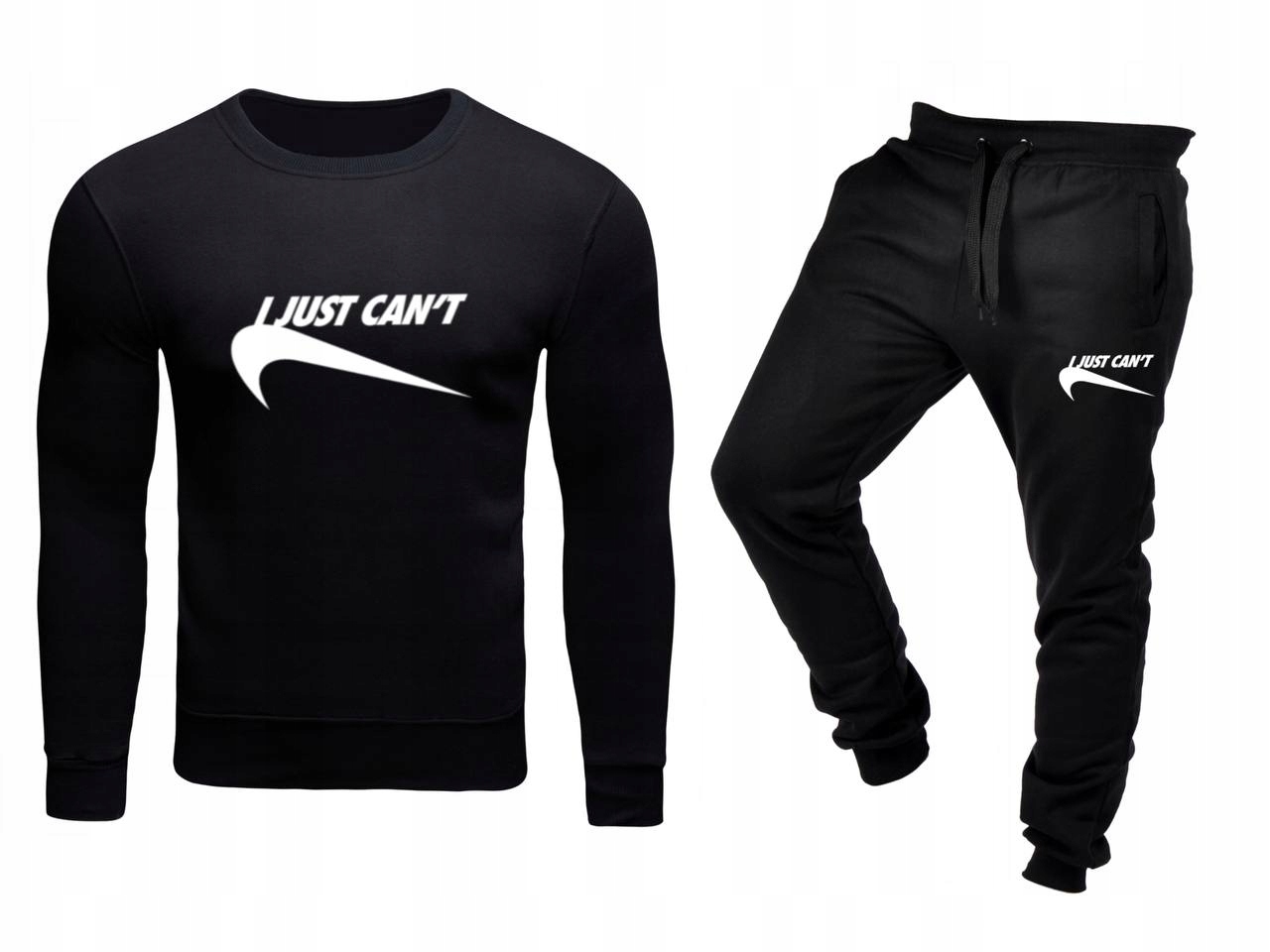 Tepláková Souprava Teplákovka Bez Kapuce A Just Can't Černá XXL