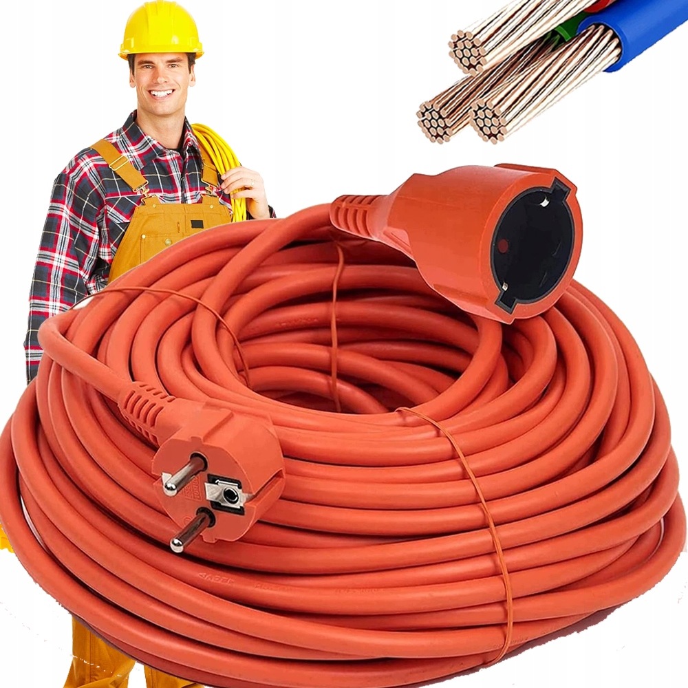 Prodlužovací Kabel Zahradního Kabelu Silný Kabel Pro Stavební Sekačku Šňůra 30 M