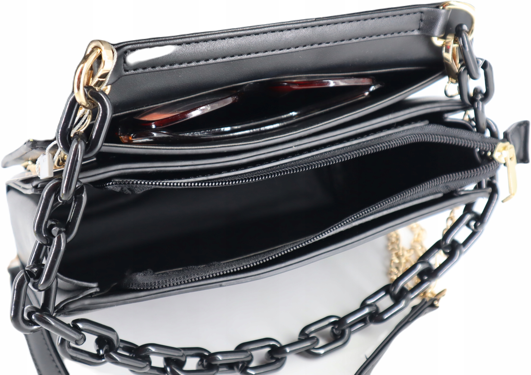 TOREBKA LISTONOSZKA KUFEREK MODNY PIKOWANY Z RĄCZKĄ Styl miejski