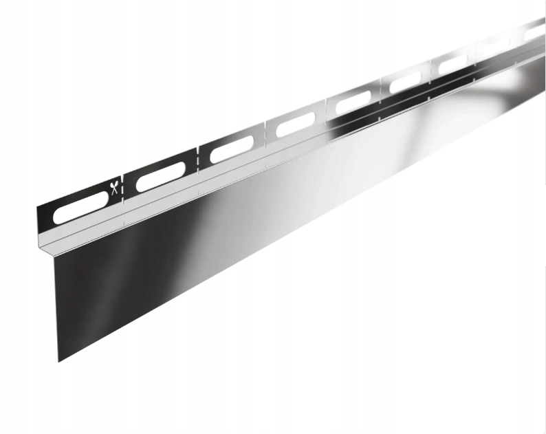 Stěnová Sprchová Lišta Stříbrná Lesklá Nástěnná Pravá 120