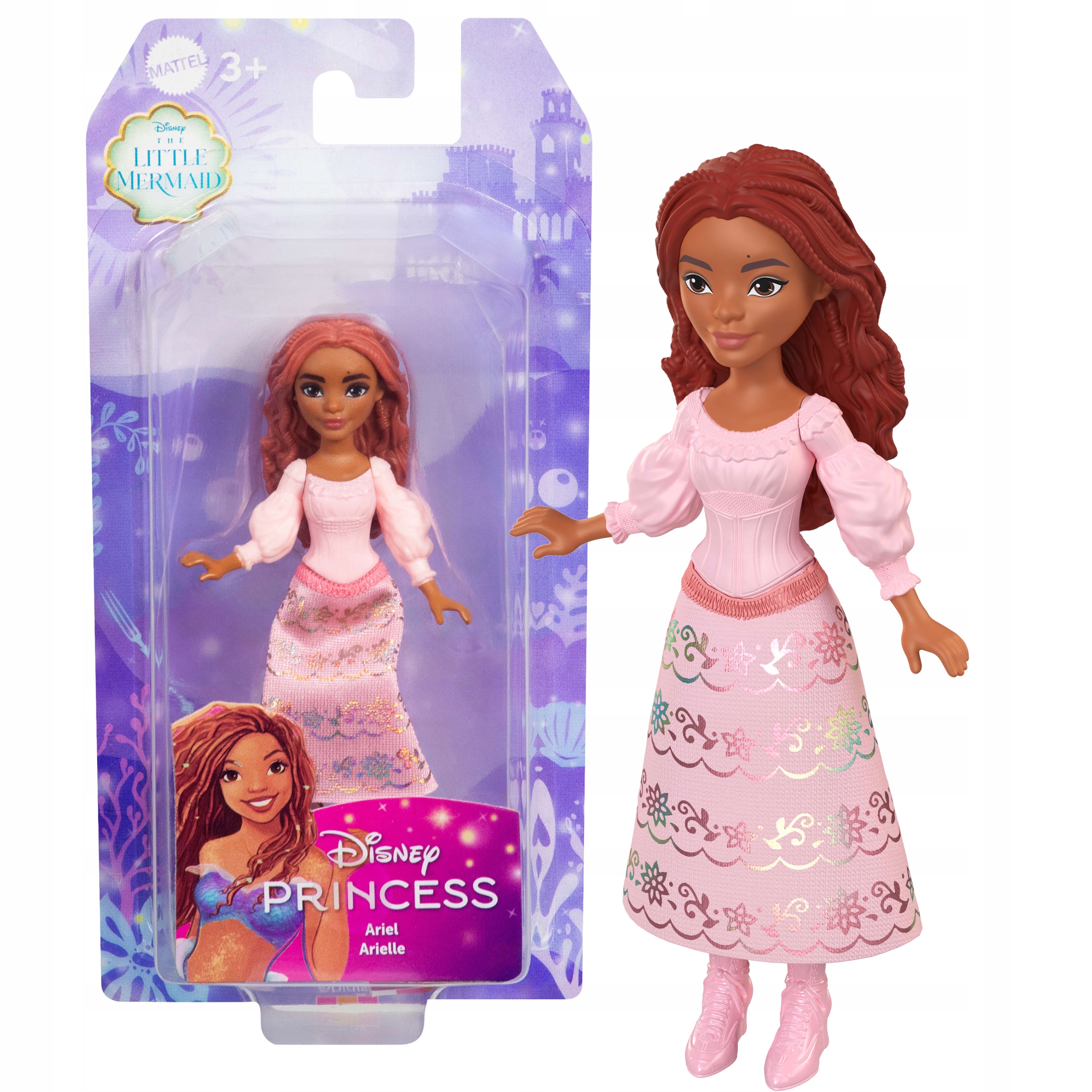 DISNEY PRINCESS MINI LALKA KSIĘŻNICZKA ARIEL JBX55