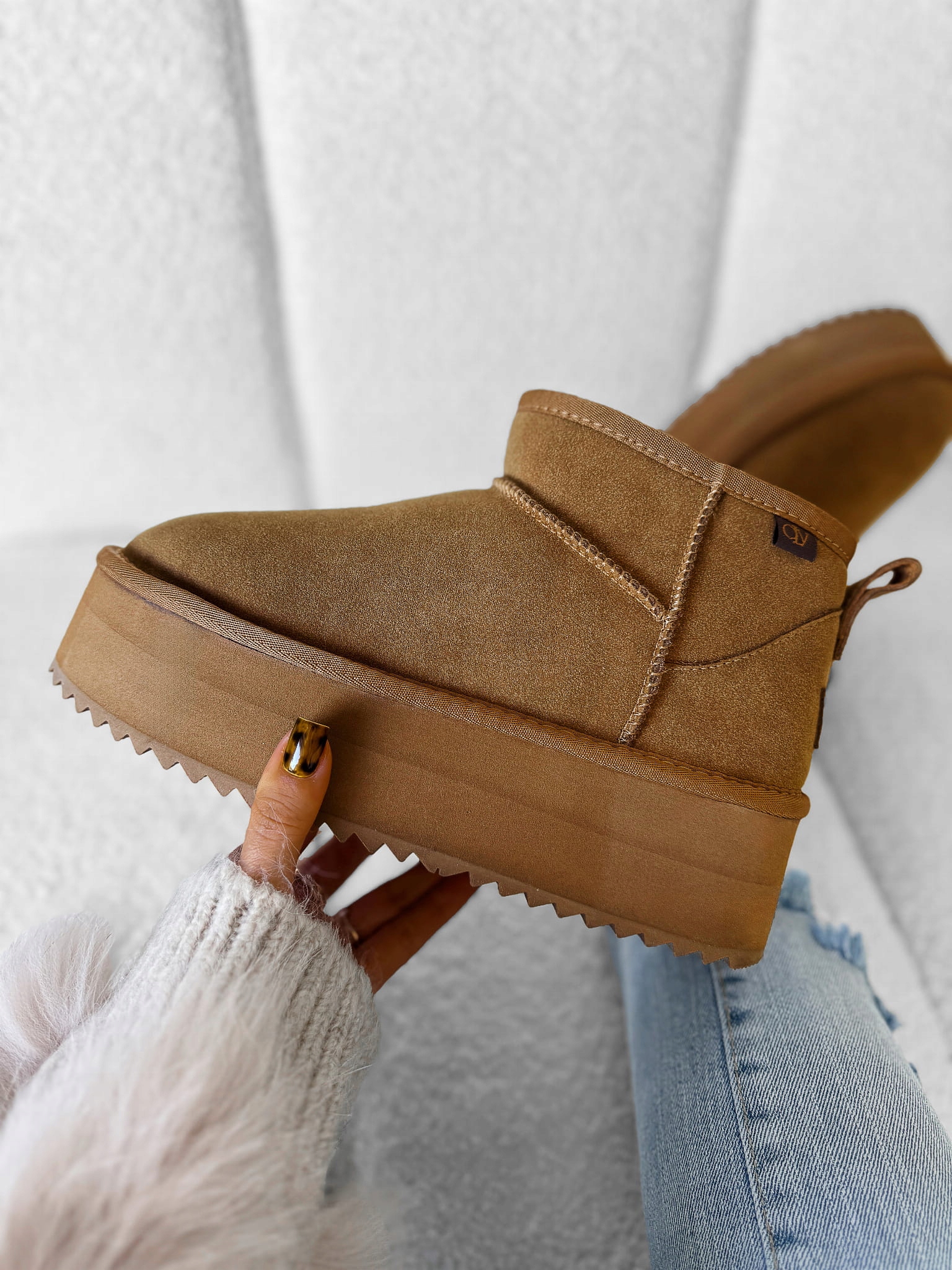 Dámské kotníkové boty sněhové boty Mistic Olavoga karamelové 41