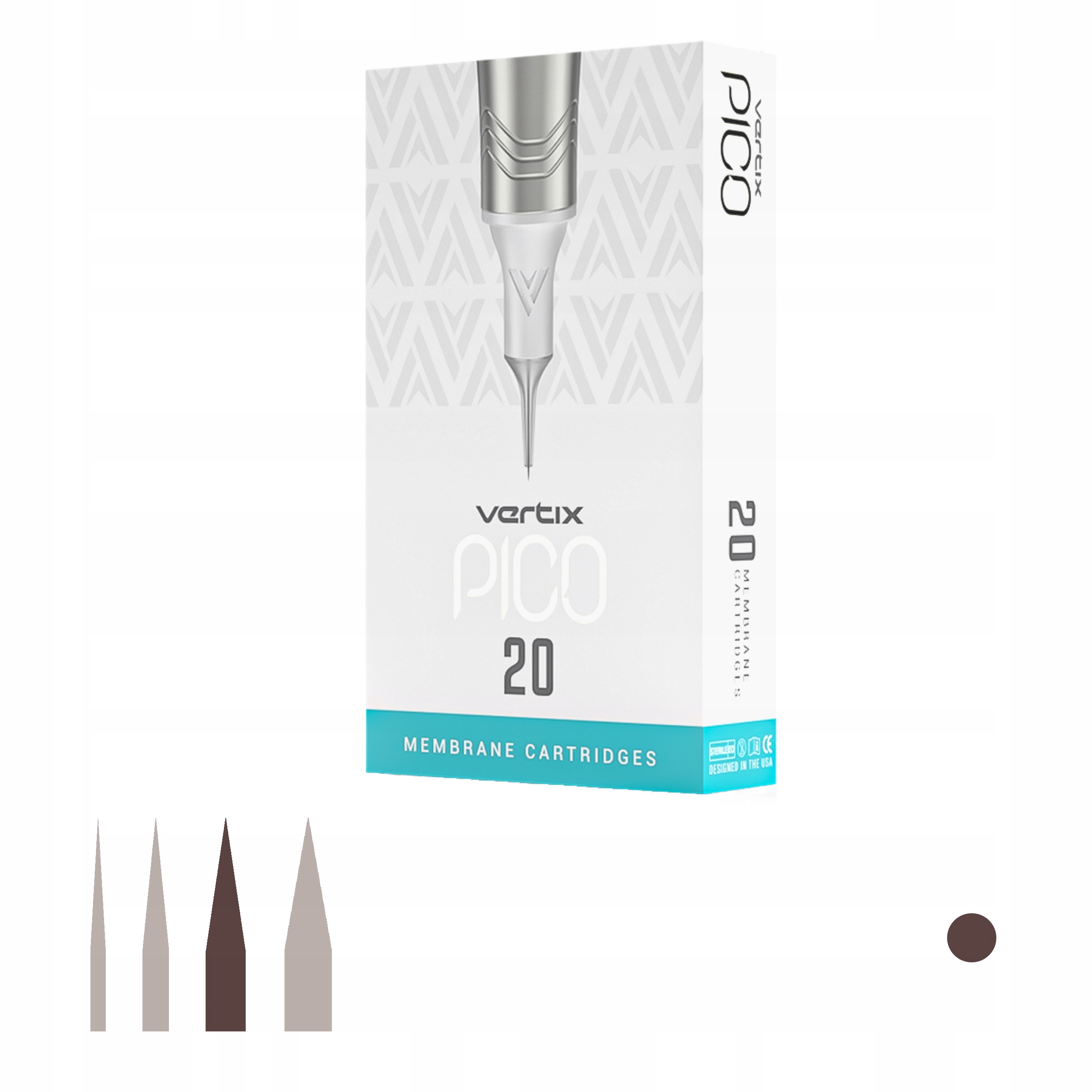 Vertix Pico 1RL 0,33 mm Mt 20 kusů cartridge jehly Pmu Vp 33 Medium