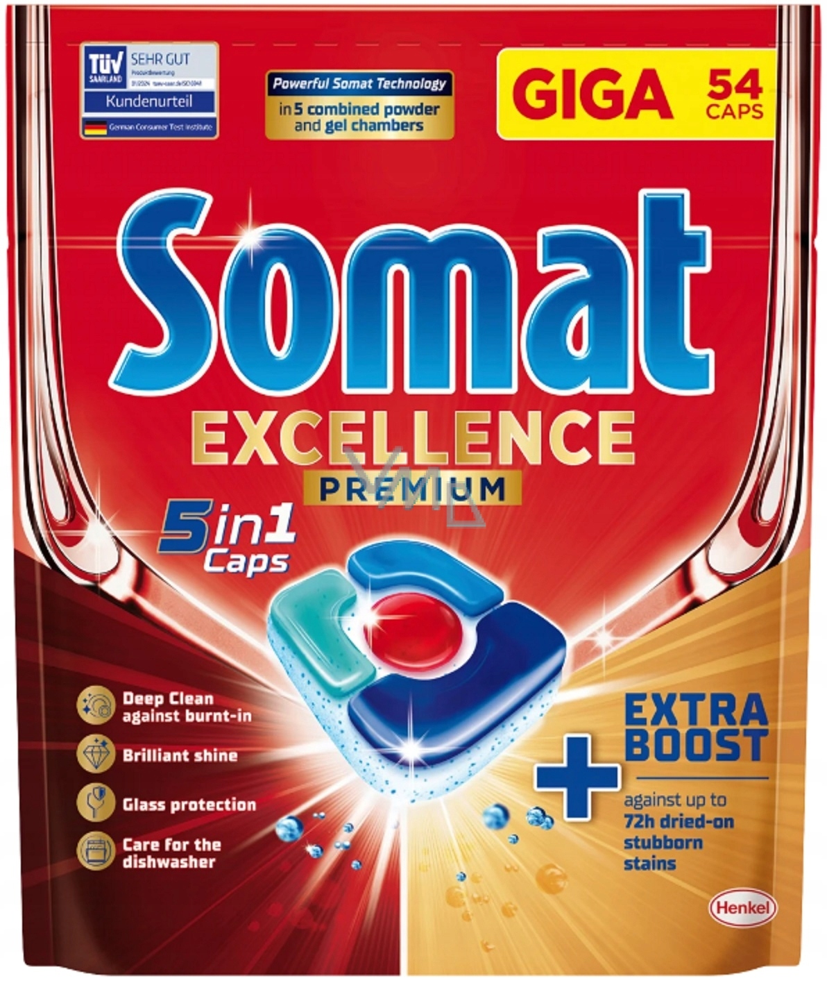 Levně Somat Excellence Premium 5v1 tablety do myčky 54 kusů