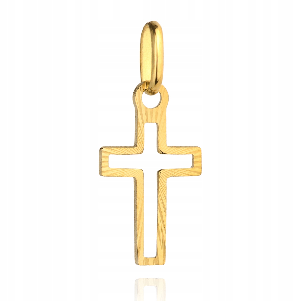 ZŁOTA ZAWIESZKA KRZYŻYK KRZYŻ DIAMENTOWANY pr.585