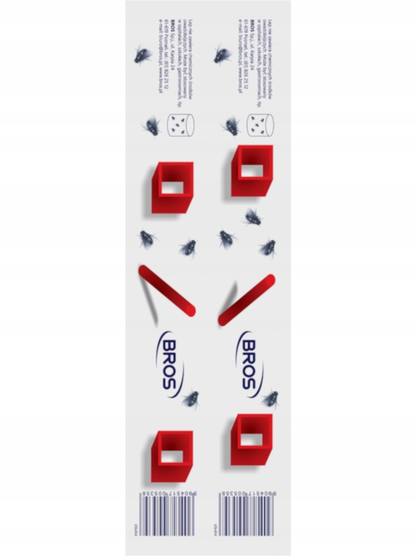 

Bros Lep na muchy płaski 1 sztuka