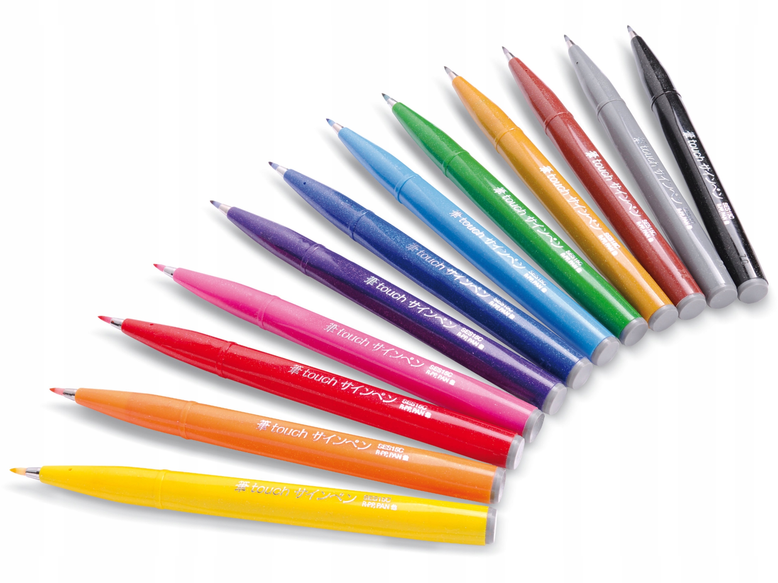 Pentel Touch Brush 12 kol SES15 ручка для каллиграфии вес продукта с упаковкой 0,2 кг