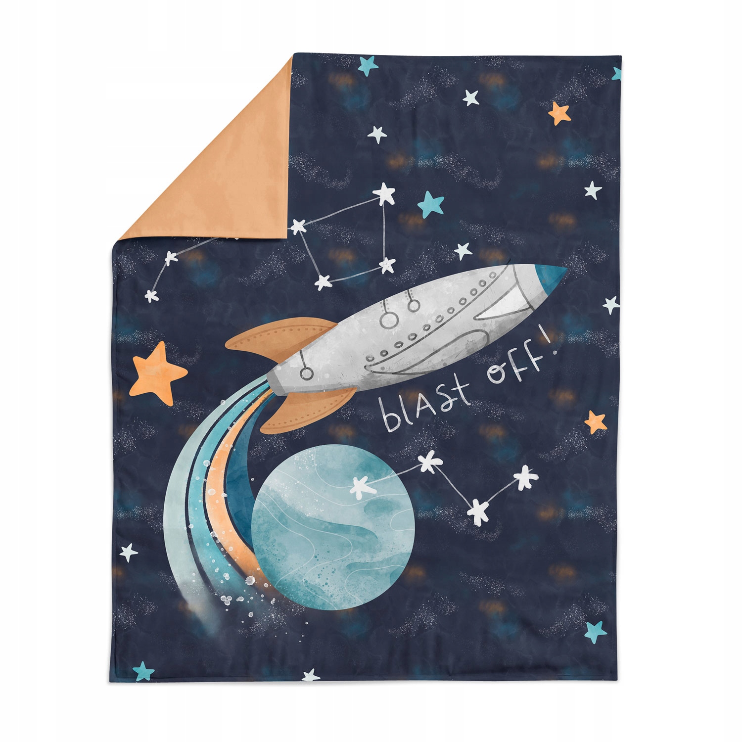 Panel bawełna XL: Blast off navy