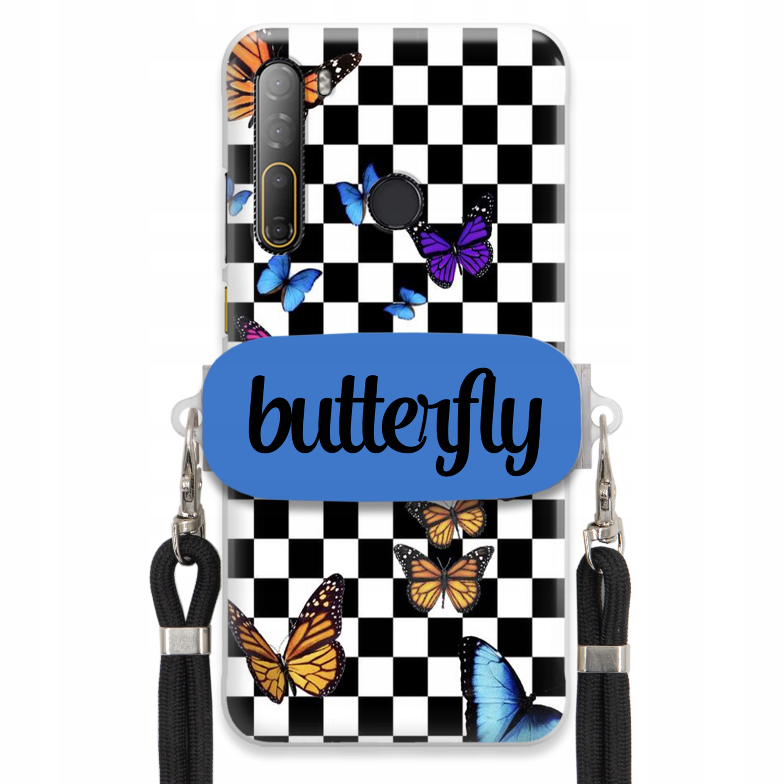 Puzdro Pre Htc Desire D20 Pro Case Obdĺžnikový Držiak Vodítko Butterfly Motýle