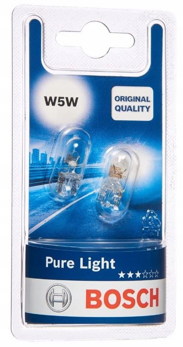 Żarówki W5W Bosch 12V 5W Pure Light Blister