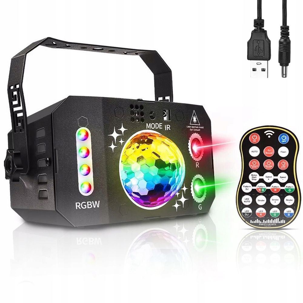 Disco Světla Lampy Dj Osvětlení Na Párty Led Dálkové Ovládání