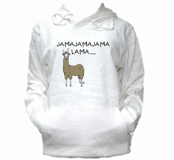 

XXL Bluza Kaptur Damska Lama Więcej Jedno Zwierze