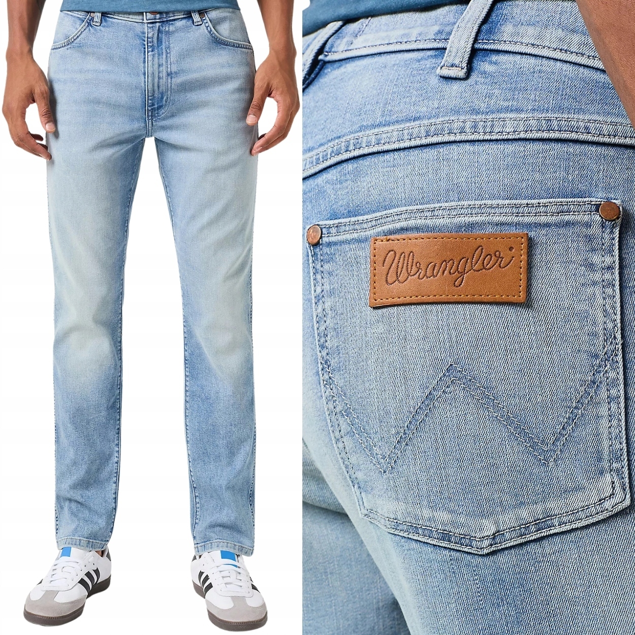 Wrangler Larston slim Palamino Epic Soft pohodlné kalhoty W40 L34