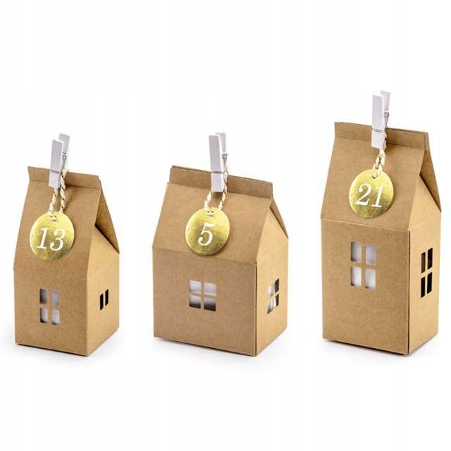 KALENDARZ adwentowy KRAFT domki ADWENT święta