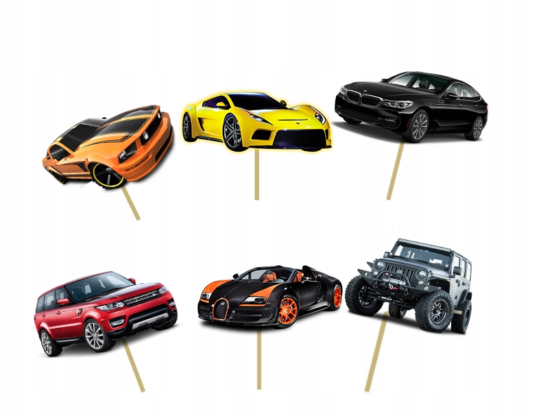 

Topper Pikery Samochody Na Tort Auta Cars 6 Szt N