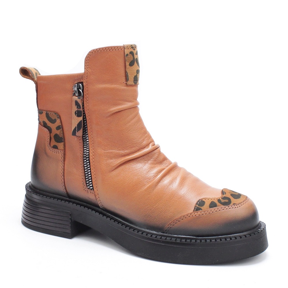 Rixa 59C2525 Bronz Pohodlné Kotníkové Boty Kůže vel. 40