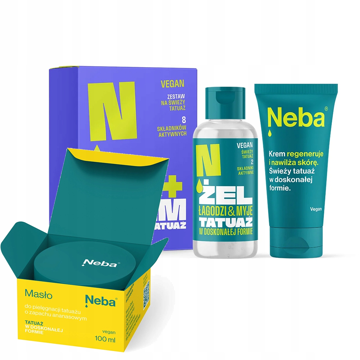 Zestaw Dla Pań Neba Krem 50ml Żel 100ml Masło Niepokorny Ananas 100ml