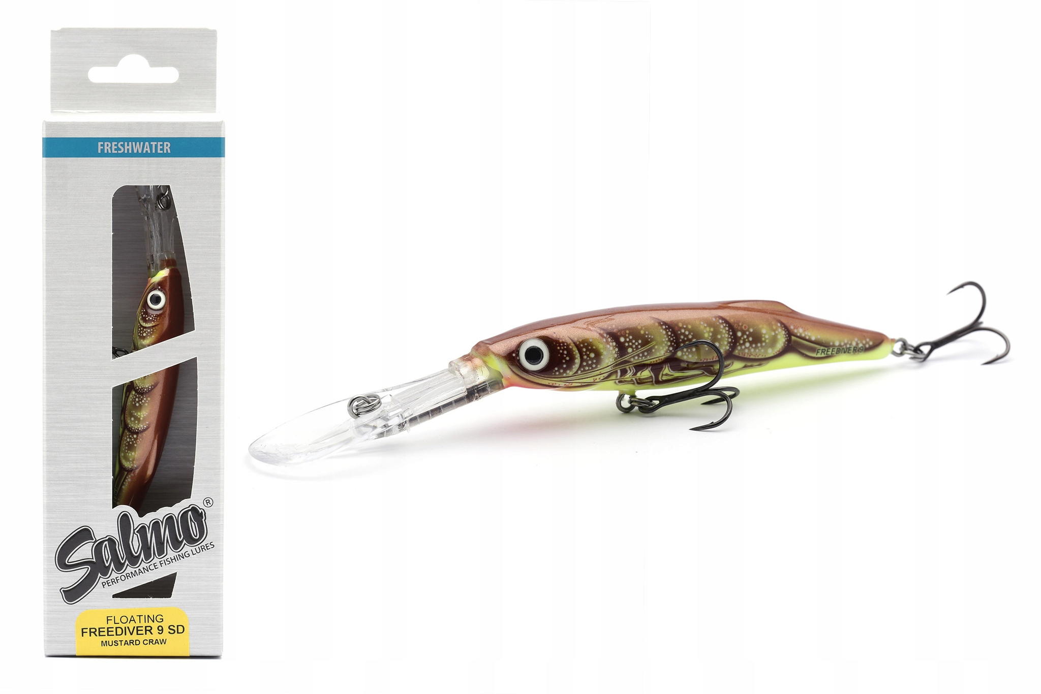 Wobler Salmo Freediver Sdr 9cm Mustard Craw