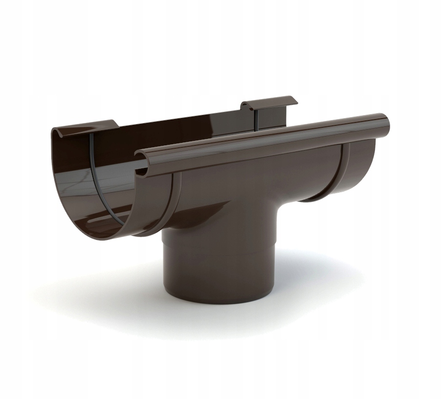 LEJ SPUSTOWY rynny PVC GAMRAT 75/63 mm BRĄZ