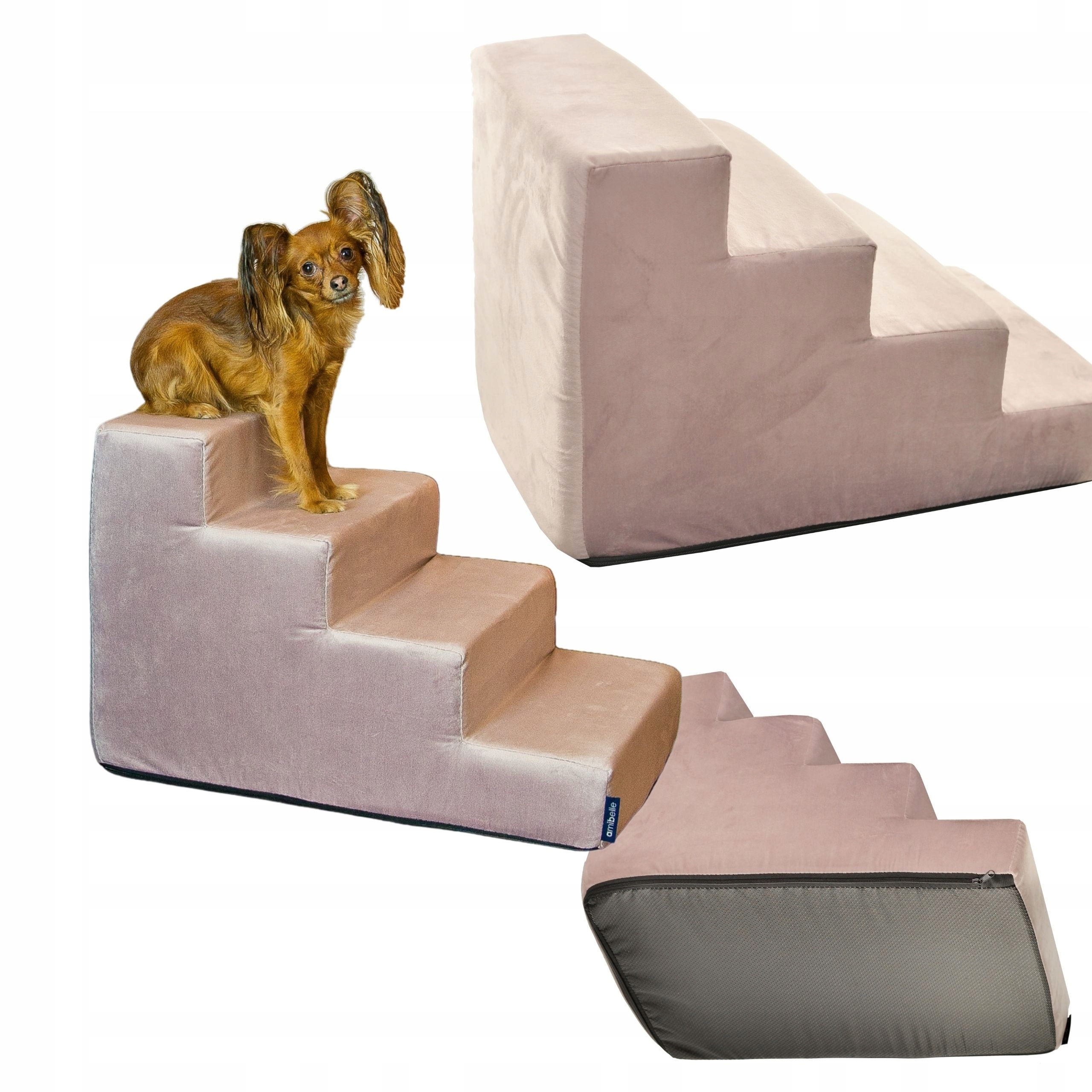 Schodky Rampa pro psa kočku 4 stupně Protiskluzové schody 40 cm Plošina