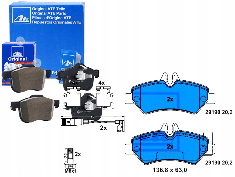 ATE13.0460-3837.2 Kostky Ham. Db Zadní Sprinter 06- Asistent řidiče #33
