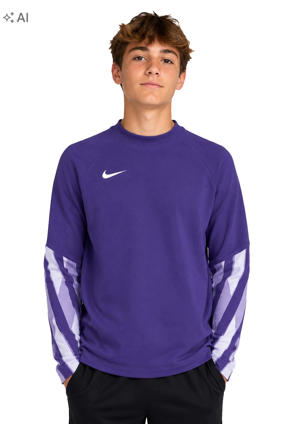 Koszulka Dziecięca Nike Park V Bramkarska Dri-FIT Piłkarska Fioletowa r. M